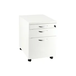 Rollcontainer NEVADA, 1 Utensilienauszug, 1 Schub, 1 Hängeregistraturauszug, B 430 X T 600 X H 600 Mm, Weiß