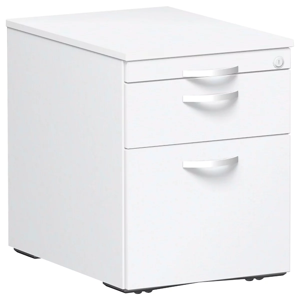 Rollcontainer PALENQUE, 1 Schub, 1 Utensilienauszug, HR-Auszug, B 430 X T 600 X H 566 Mm, Weiß 1 Rollcontainer PALENQUE, 1 Schub, 1 Utensilienauszug, HR-Auszug, B 430 X T 600 X H 566 Mm, Weiß