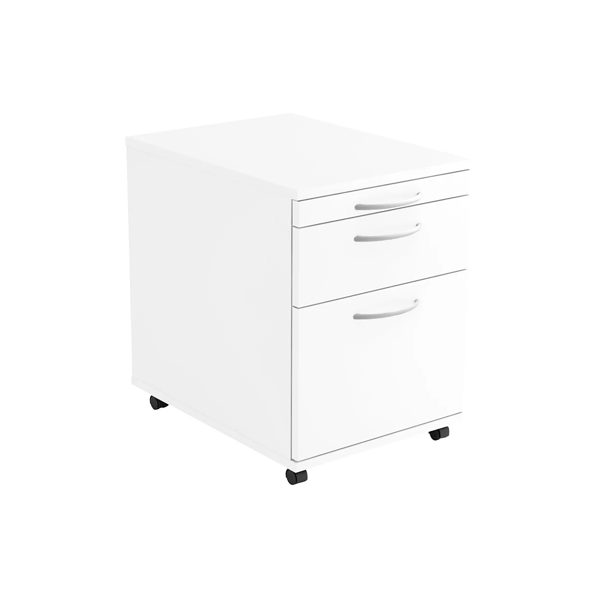 Rollcontainer TARA, 1 Utensilienauszug, 1 Schub, 1 Hängeregistratur-Auszug, B 428 X T 580 X H 590 Mm, Weiß 1 Rollcontainer TARA, 1 Utensilienauszug, 1 Schub, 1 Hängeregistratur-Auszug, B 428 X T 580 X H 590 Mm, Weiß