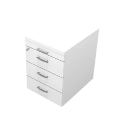 Rollcontainer X-TIME WORK, Utensilienauszug & 3 Schübe, 420 X 560 X 580 Mm, Weiß