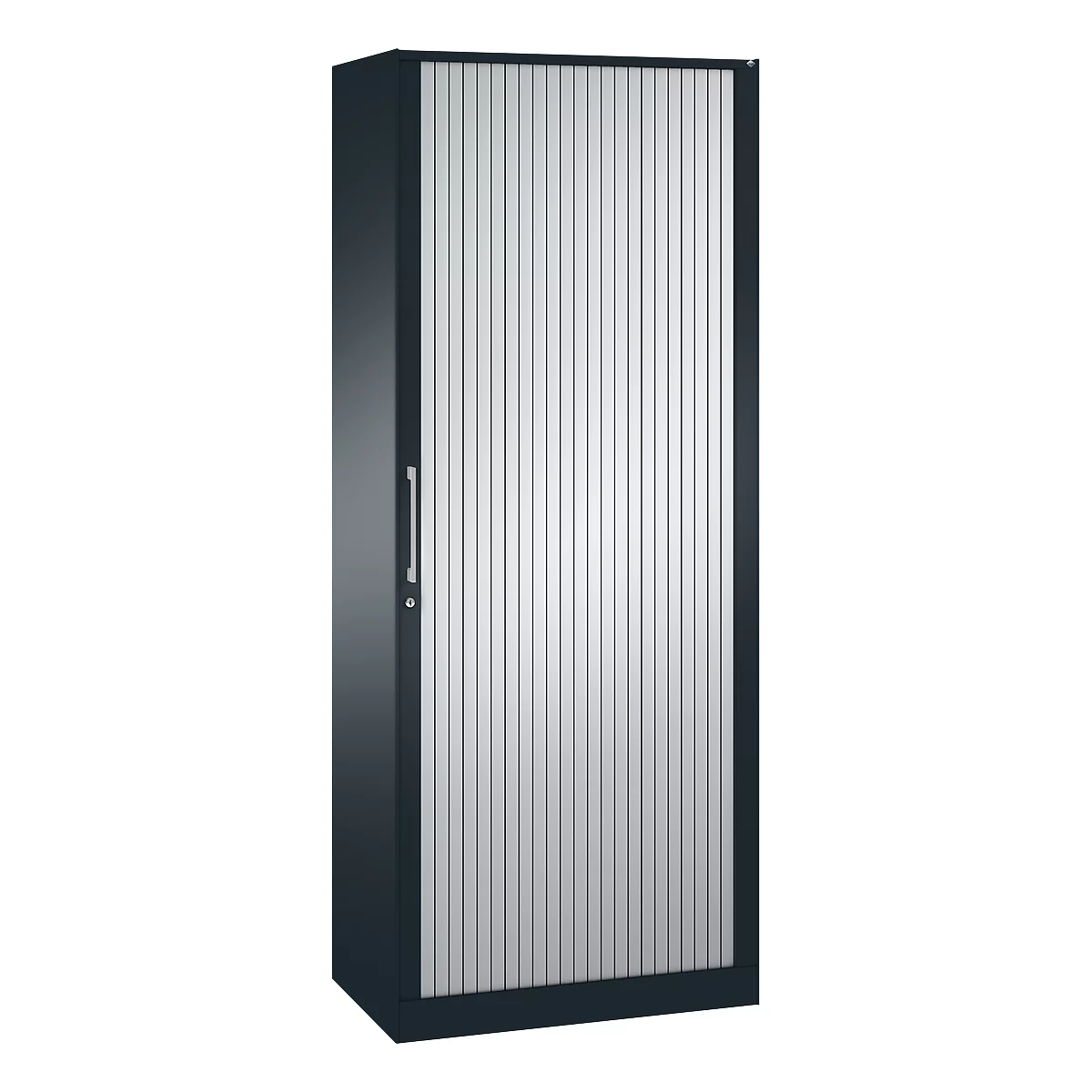Rollladenschrank ASISTO C 3000, 5 Ordnerhöhen, B 800 Mm, Anthrazit/alusilber 1 Rollladenschrank ASISTO C 3000, 5 Ordnerhöhen, B 800 Mm, Anthrazit/alusilber