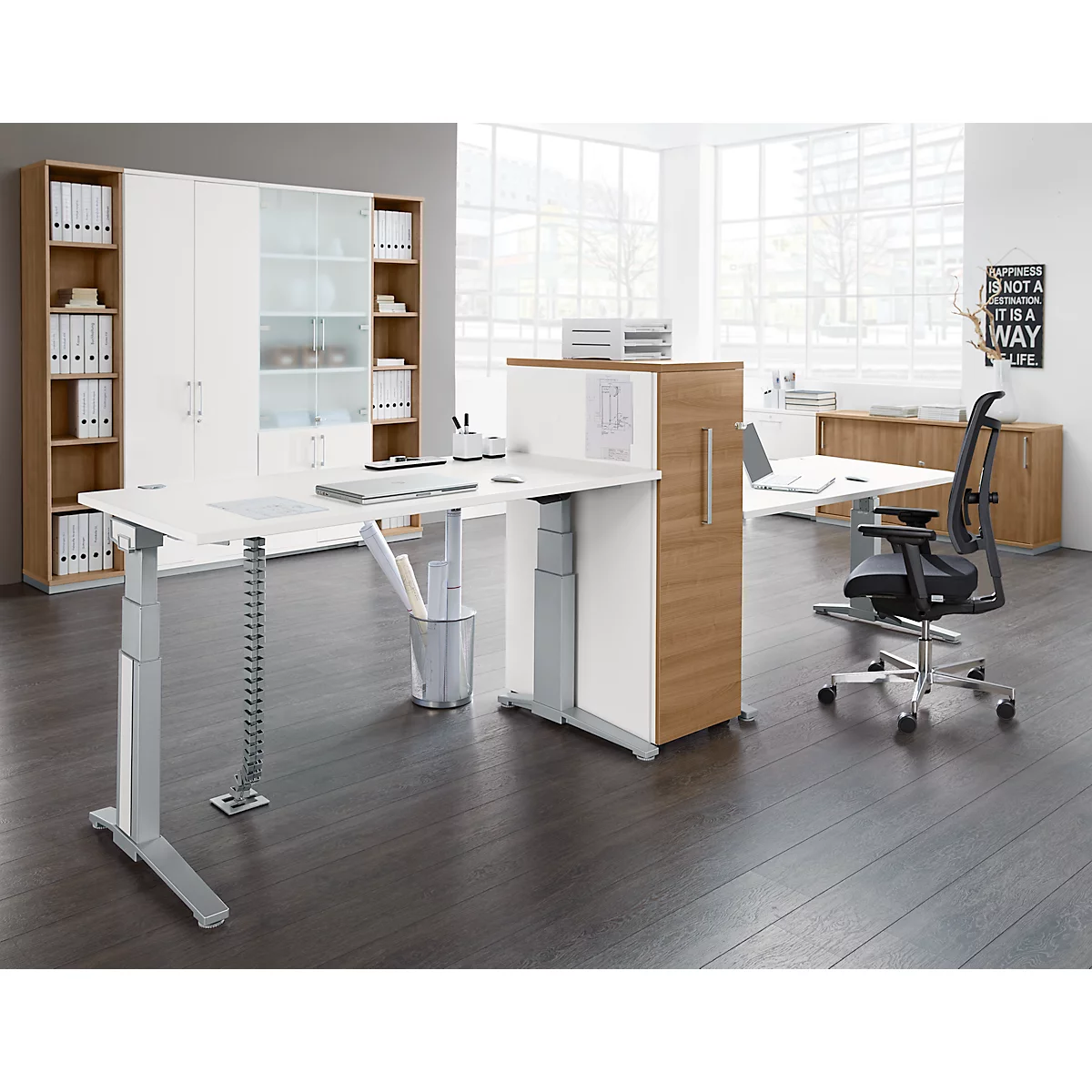 Schäfer Shop Genius Bürostuhl SSI PROLINE PREMIUM P2, Teilautomatische Synchronmechanik, Ohne Armlehnen, Polster-Rückenlehne, Schwarz/alusilber 2 Schäfer Shop Genius Bürostuhl SSI PROLINE PREMIUM P2, Teilautomatische Synchronmechanik, Ohne Armlehnen, Polster-Rückenlehne, Schwarz/alusilber – Bild 2