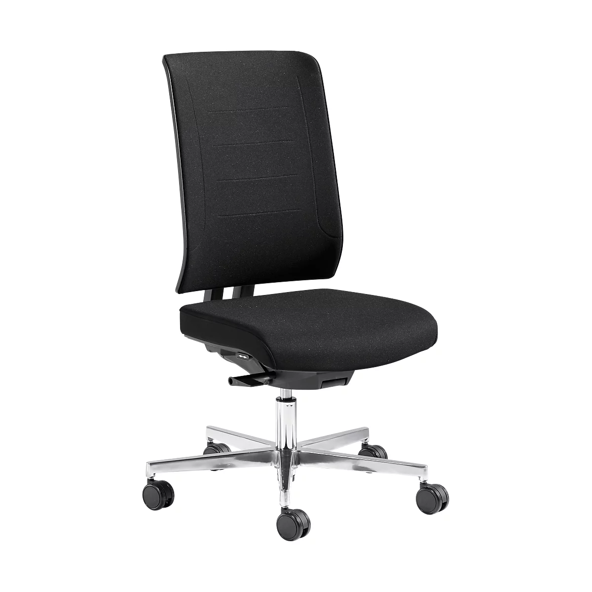 Schäfer Shop Genius Bürostuhl SSI PROLINE PREMIUM P2, Teilautomatische Synchronmechanik, Ohne Armlehnen, Polster-Rückenlehne, Schwarz/alusilber 1 Schäfer Shop Genius Bürostuhl SSI PROLINE PREMIUM P2, Teilautomatische Synchronmechanik, Ohne Armlehnen, Polster-Rückenlehne, Schwarz/alusilber