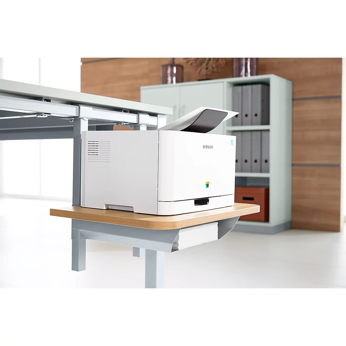 Schäfer Shop Genius Druckertablar, Für Tischsystem MODENA FLEX, Ahorn 2 Schäfer Shop Genius Druckertablar, Für Tischsystem MODENA FLEX, Ahorn – Bild 2