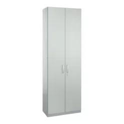 Schäfer Shop Genius Flügeltürenschrank TETRIS SOLID, Stahlkorpus, 6 OH, B 800 Mm, Abschließbar, Lichtgrau/weißalu
