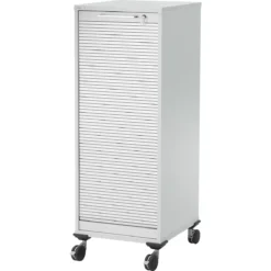 Schäfer Shop Genius Multimobil, B 450 X T 500 X H 1220 Mm, Kunststoffrollladen, Mit Rollen, Abschließbar, Lichtgrau