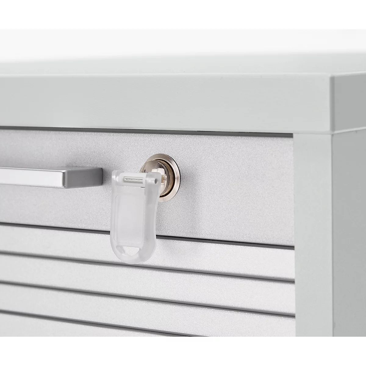 Schäfer Shop Genius Multimobil, B 450 X T 500 X H 1220 Mm, Kunststoffrollladen, Mit Rollen, Abschließbar, Lichtgrau 5 Schäfer Shop Genius Multimobil, B 450 X T 500 X H 1220 Mm, Kunststoffrollladen, Mit Rollen, Abschließbar, Lichtgrau – Bild 5