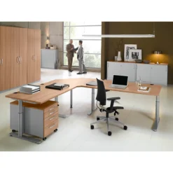 Schäfer Shop Genius Schiebetürenschrank TETRIS SOLID, 2 OH, Mitteltrennwand, B 1600 X T 413 X H 818 Mm, Kirsche Romana/weißalu