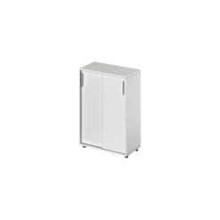 Schäfer Shop Genius Schiebetürenschrank TETRIS WOOD, 3 OH, B 800 Mm, Höhe Inkl. Gleiter, Lichtgrau