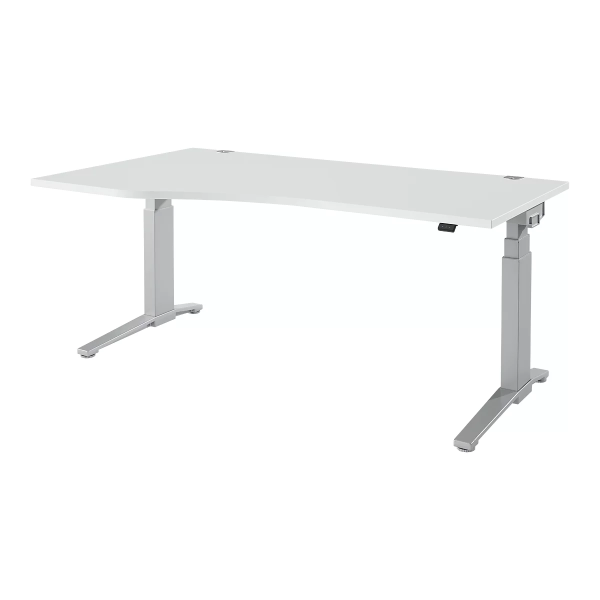 Schäfer Shop Genius Schreibtisch PLANOVA ERGOSTYLE, Elektrisch Höhenverstellbar, Freiform, Ansatz Links, C-Fuß, B 1800 Mm, Lichtgrau/weißalu 1 Schäfer Shop Genius Schreibtisch PLANOVA ERGOSTYLE, Elektrisch Höhenverstellbar, Freiform, Ansatz Links, C-Fuß, B 1800 Mm, Lichtgrau/weißalu