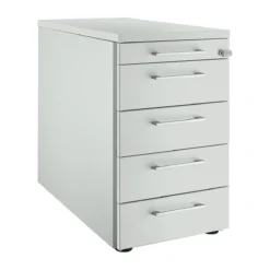 Schäfer Shop Genius Standcontainer 13333, Mit Griff Eckig, B 435 X H 717 Mm, Lichtgrau/lichtgrau/lichtgrau