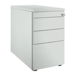 Schäfer Shop Genius Standcontainer 1336, Mit Griffnut, B 435 X H 717 Mm, Lichtgrau/lichtgrau/lichtgrau