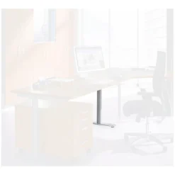 Schäfer Shop Genius Tischfuß, Verkürzt, Aus Stahl, Passend Zum Tischsystem MODENA FLEX (C-Fuß/T-Fuß-Gestell), Weißalu