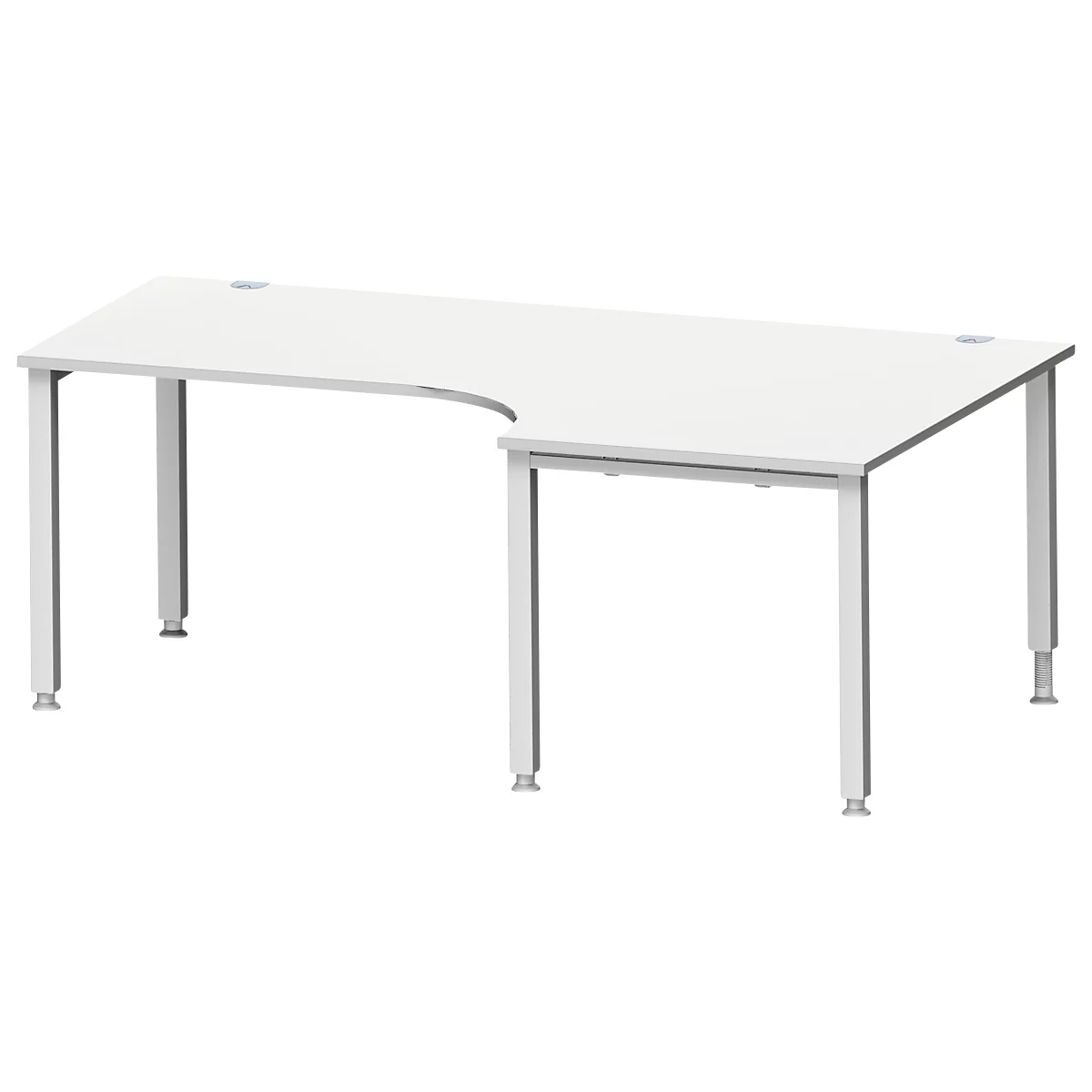 Schäfer Shop Genius Winkelschreibtisch MODENA FLEX 90°, Ansatz Rechts, 4-Fuß-Quadratrohr, B 2000 Mm, Lichtgrau 1 Schäfer Shop Genius Winkelschreibtisch MODENA FLEX 90°, Ansatz Rechts, 4-Fuß-Quadratrohr, B 2000 Mm, Lichtgrau