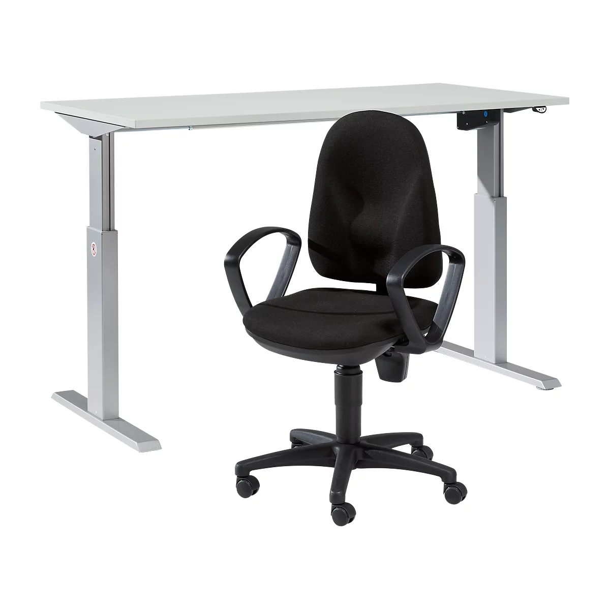 Schäfer Shop Select 2-tlg. Büromöbel-Set, Schreibtisch Ergo-T, Elektrisch Höhenverstellbar, Lichtgrau/weiß/weißalu 1 Schäfer Shop Select 2-tlg. Büromöbel-Set, Schreibtisch Ergo-T, Elektrisch Höhenverstellbar, Lichtgrau/weiß/weißalu