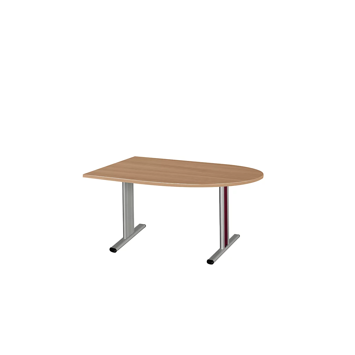 Schäfer Shop Select Besprechungstisch Planova Basic, Halbkreis, T-Fuß, B 1400 X T 1000 X H 717 Mm, Kirsche Romana/weißaluminium RAL 9006 1 Schäfer Shop Select Besprechungstisch Planova Basic, Halbkreis, T-Fuß, B 1400 X T 1000 X H 717 Mm, Kirsche Romana/weißaluminium RAL 9006