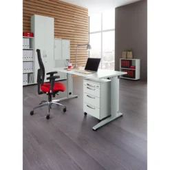 Schäfer Shop Select Büromöbelset 2-tlg. LOGIN C-Fuß Schreibtisch, B 1600 Mm + Rollcontainer, 3 Schübe, Utensilienauszug, Zentralverschluss, Lichtgrau -Berühmt Büromöbel Geschäft schaefer shop select bueromoebelset 2 tlg login c fuss schreibtisch b 1600 mm rollcontainer 3 schuebe utensilienauszug zentralverschluss lichtgrau img SI 106794 A A4