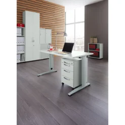 Schäfer Shop Select Büromöbelset 2-tlg. LOGIN C-Fuß Schreibtisch, B 1600 Mm + Rollcontainer, 3 Schübe, Utensilienauszug, Zentralverschluss, Lichtgrau -Berühmt Büromöbel Geschäft schaefer shop select bueromoebelset 2 tlg login c fuss schreibtisch b 1600 mm rollcontainer 3 schuebe utensilienauszug zentralverschluss lichtgrau img SI 106794 B A4