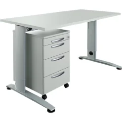 Schäfer Shop Select Büromöbelset 2-tlg. LOGIN C-Fuß Schreibtisch, B 1600 Mm + Rollcontainer, 3 Schübe, Utensilienauszug, Zentralverschluss, Lichtgrau -Berühmt Büromöbel Geschäft schaefer shop select bueromoebelset 2 tlg login c fuss schreibtisch b 1600 mm rollcontainer 3 schuebe utensilienauszug zentralverschluss lichtgrau img SI 106794 E cut