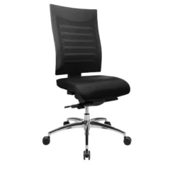 Schäfer Shop Select Bürostuhl SSI PROLINE S3+, Synchronmechanik, Ohne Armlehnen, 3D-Netz-Rückenlehne, 3D-Sitzgelenk, Schwarz/schwarz