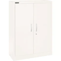 Schäfer Shop Select Flügeltürenschrank MS ICOLOUR, Stahl, 3 Ordnerhöhen, B 950 Mm, Weiß RAL 9003