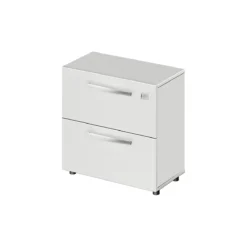 Schäfer Shop Select Hängeregisterschrank LOGIN, 2 Schübe, Abschließbar, B 800 X T 420 X H 788 Mm, Lichtgrau/lichtgrau