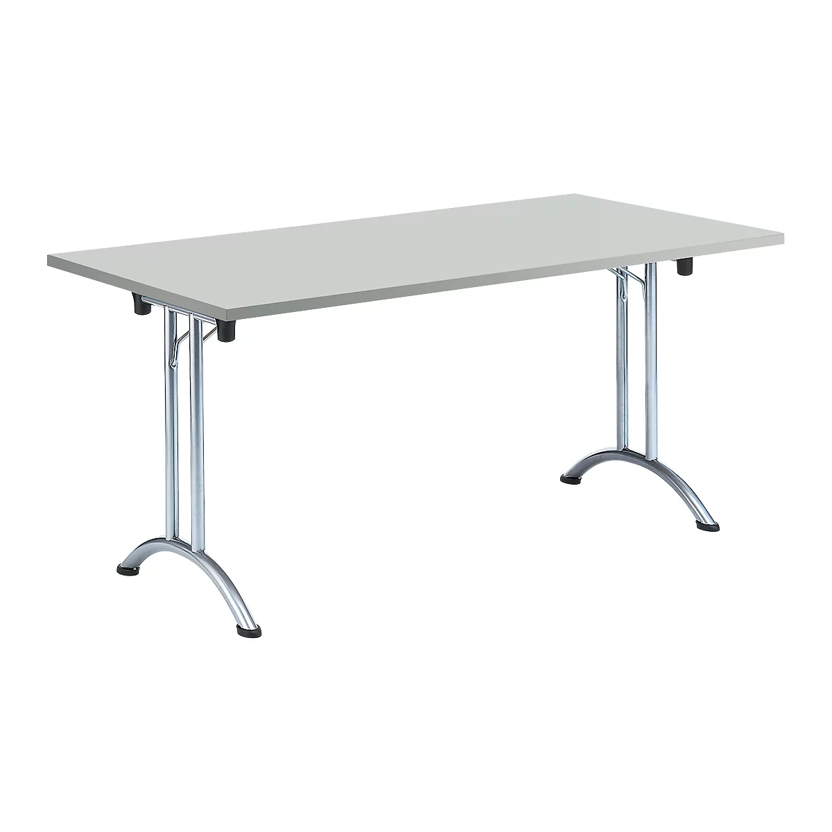 Schäfer Shop Select Klapptisch, Rechteckig, T-Fußgestell, B 1600 X T 700 X H 737 Mm, Desinfektionsmittelbeständig, Lichtgrau/chrom 1 Schäfer Shop Select Klapptisch, Rechteckig, T-Fußgestell, B 1600 X T 700 X H 737 Mm, Desinfektionsmittelbeständig, Lichtgrau/chrom