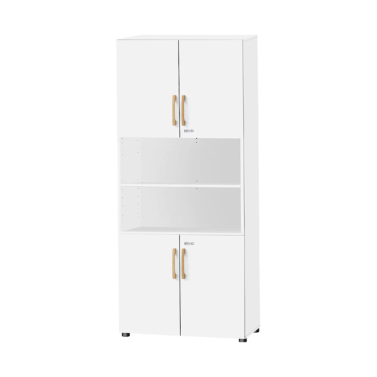 Schäfer Shop Select Kombischrank Start Off Wood, 6 OH, Abschließbar, B 800 X T 420 X H 2240 Mm, Holz, Weiß 1 Schäfer Shop Select Kombischrank Start Off Wood, 6 OH, Abschließbar, B 800 X T 420 X H 2240 Mm, Holz, Weiß