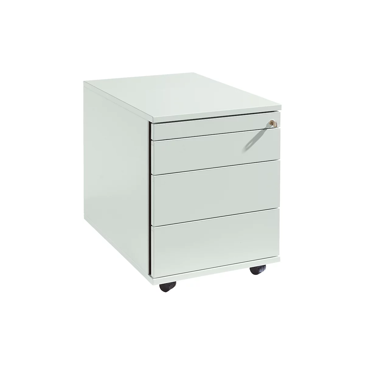 Schäfer Shop Select Rollcontainer 1233, Utensilienauszug + 3 Schubladen, Abschließbar, Spanplatte, B 428 X T 600 X H 540 Mm, Lichtgrau 1 Schäfer Shop Select Rollcontainer 1233, Utensilienauszug + 3 Schubladen, Abschließbar, Spanplatte, B 428 X T 600 X H 540 Mm, Lichtgrau