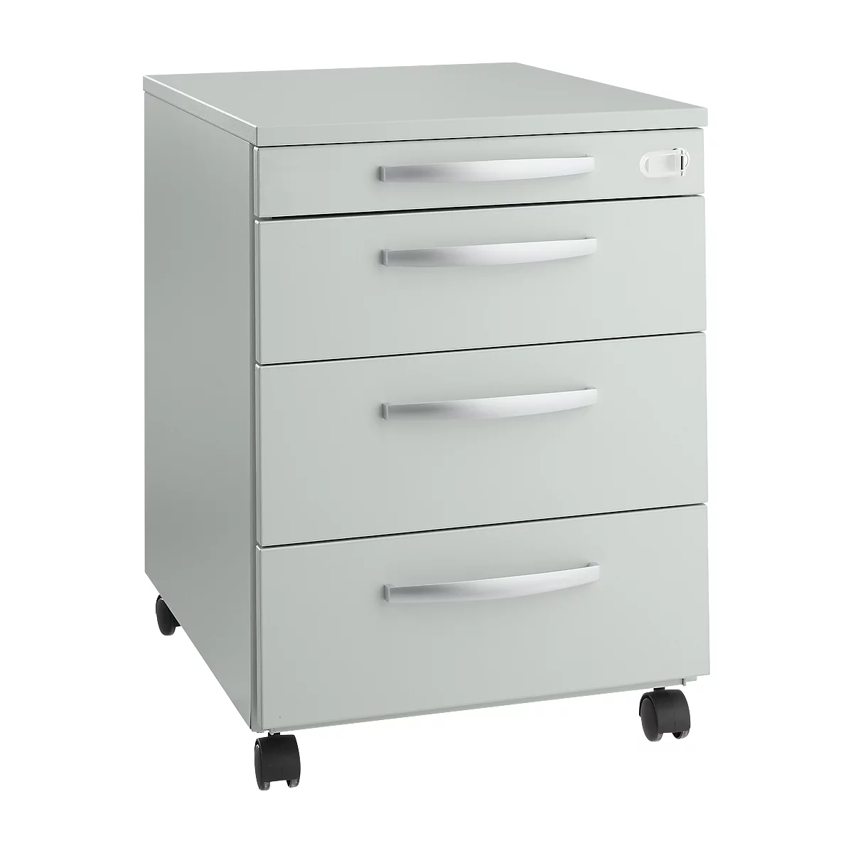 Schäfer Shop Select Rollcontainer LOGIN, 3 Schubladen, 1 Utensilienauszug, Zentralverriegelung, B 432 X T 580 X H 595 Mm, Lichtgrau 1 Schäfer Shop Select Rollcontainer LOGIN, 3 Schubladen, 1 Utensilienauszug, Zentralverriegelung, B 432 X T 580 X H 595 Mm, Lichtgrau