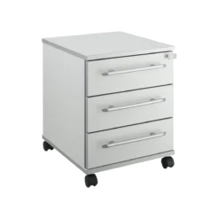 Schäfer Shop Select Rollcontainer Moxxo IQ 333, 3 Schübe, B 410 X T 495 X H 510 Mm, Abschließbar, Lichtgrau