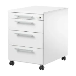 Schäfer Shop Select Rollcontainer SET UP, Abschließbar, B 432 X T 580 X H 595 Mm, Weiß/weiß