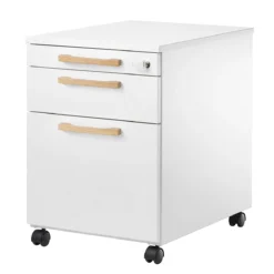 Schäfer Shop Select Rollcontainer Start Off Wood, Schub, Hängeregister & Utensilienauszug, B 432 X T 580 X H 595 Mm, Weiß