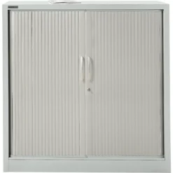 Schäfer Shop Select Rollladenschrank MS ICONOMY, Stahl, 3 Ordnerhöhen, B 1200 X T 400 X H 1215 Mm, Lichtgrau RAL 7035