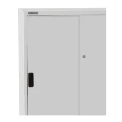 Schäfer Shop Select Schiebetürenschrank, Mit 3 Einlegeböden, H 1150 X B 1200 X T 400 Mm, Stahl, Lichtgrau