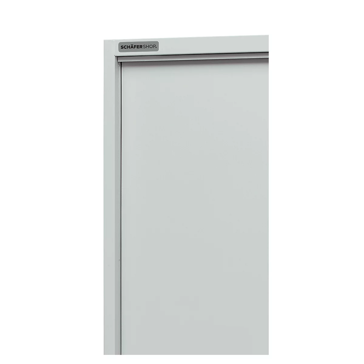 Schäfer Shop Select Schiebetürenschrank, Mit 5 Einlegeböden, B 1200 X T 400 X H 1950 Mm, Stahl, Lichtgrau 1 Schäfer Shop Select Schiebetürenschrank, Mit 5 Einlegeböden, B 1200 X T 400 X H 1950 Mm, Stahl, Lichtgrau