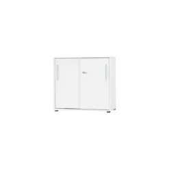 Schäfer Shop Select Schiebetürenschrank SET UP, Abschließbar, 2 Ordnerhöhen, B 800 X T 420 X H 788 Mm, Weiß/weiß