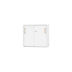 Schäfer Shop Select Schiebetürenschrank Start Off Wood, 2 OH, Abschließbar, B 800 X T 420 X H 726 Mm, Holz, Weiß