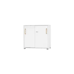 Schäfer Shop Select Schiebetürenschrank Start Off Wood, 2 OH, Abschließbar, Holz, B 800 X T 420 X H 788 Mm, Weiß