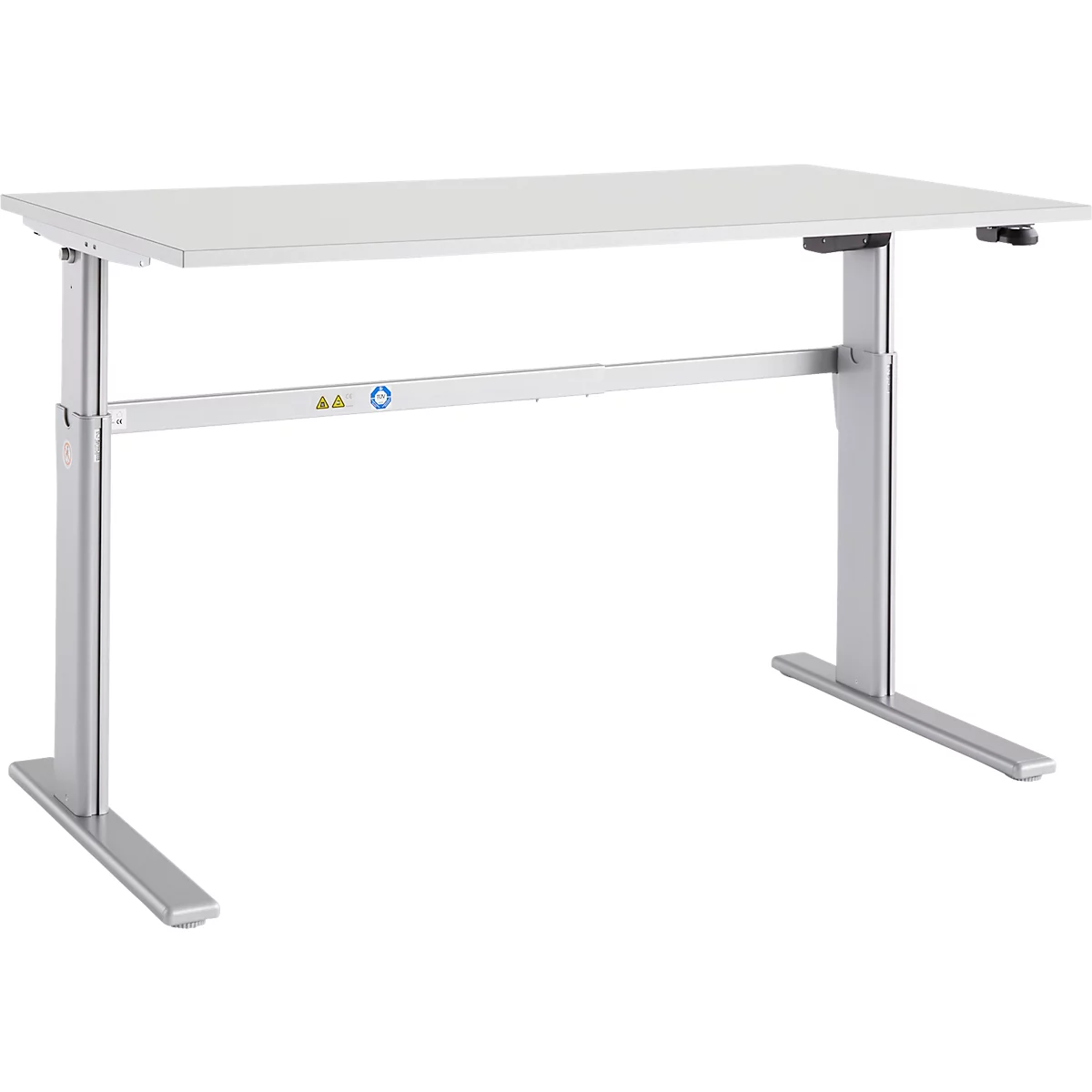 Schäfer Shop Select Schreibtisch Moxxo IQ, Elektrisch Höhenverstellbar, Rechteck, C-Fuß, B 1600 X T 800 X H 725-1185 Mm, Lichtgrau/weißaluminium 1 Schäfer Shop Select Schreibtisch Moxxo IQ, Elektrisch Höhenverstellbar, Rechteck, C-Fuß, B 1600 X T 800 X H 725-1185 Mm, Lichtgrau/weißaluminium