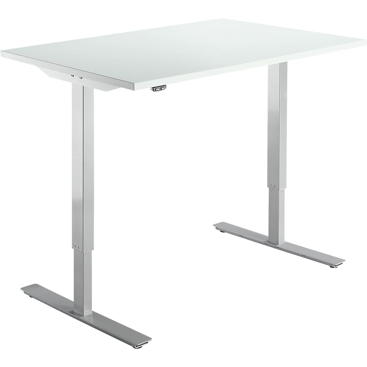 Schäfer Shop Select Schreibtisch Start Off, Elektrisch Höhenverstellbar, Rechteck, T-Fuß, B 1200 X T 800 X H 705-1205 Mm, Lichtgrau/weißalu 1 Schäfer Shop Select Schreibtisch Start Off, Elektrisch Höhenverstellbar, Rechteck, T-Fuß, B 1200 X T 800 X H 705-1205 Mm, Lichtgrau/weißalu