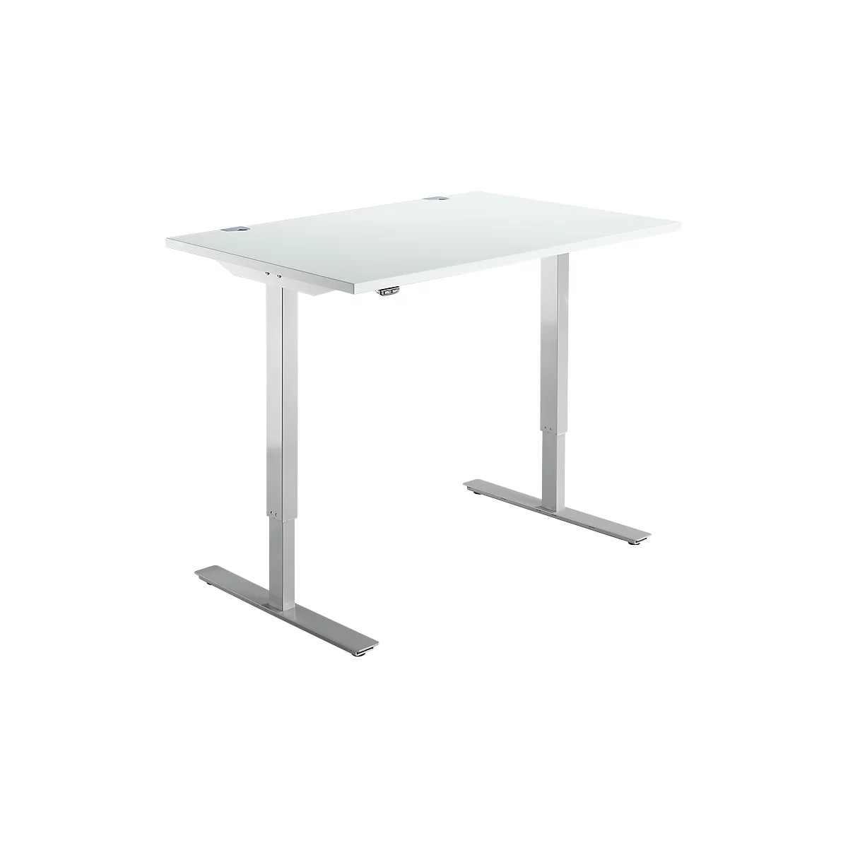 Schäfer Shop Select Schreibtisch Start Off, Elektrisch Höhenverstellbar, Rechteck, T-Fuß, B 1200 X T 800 X H 705-1205 Mm, Lichtgrau/weißaluminium 1 Schäfer Shop Select Schreibtisch Start Off, Elektrisch Höhenverstellbar, Rechteck, T-Fuß, B 1200 X T 800 X H 705-1205 Mm, Lichtgrau/weißaluminium