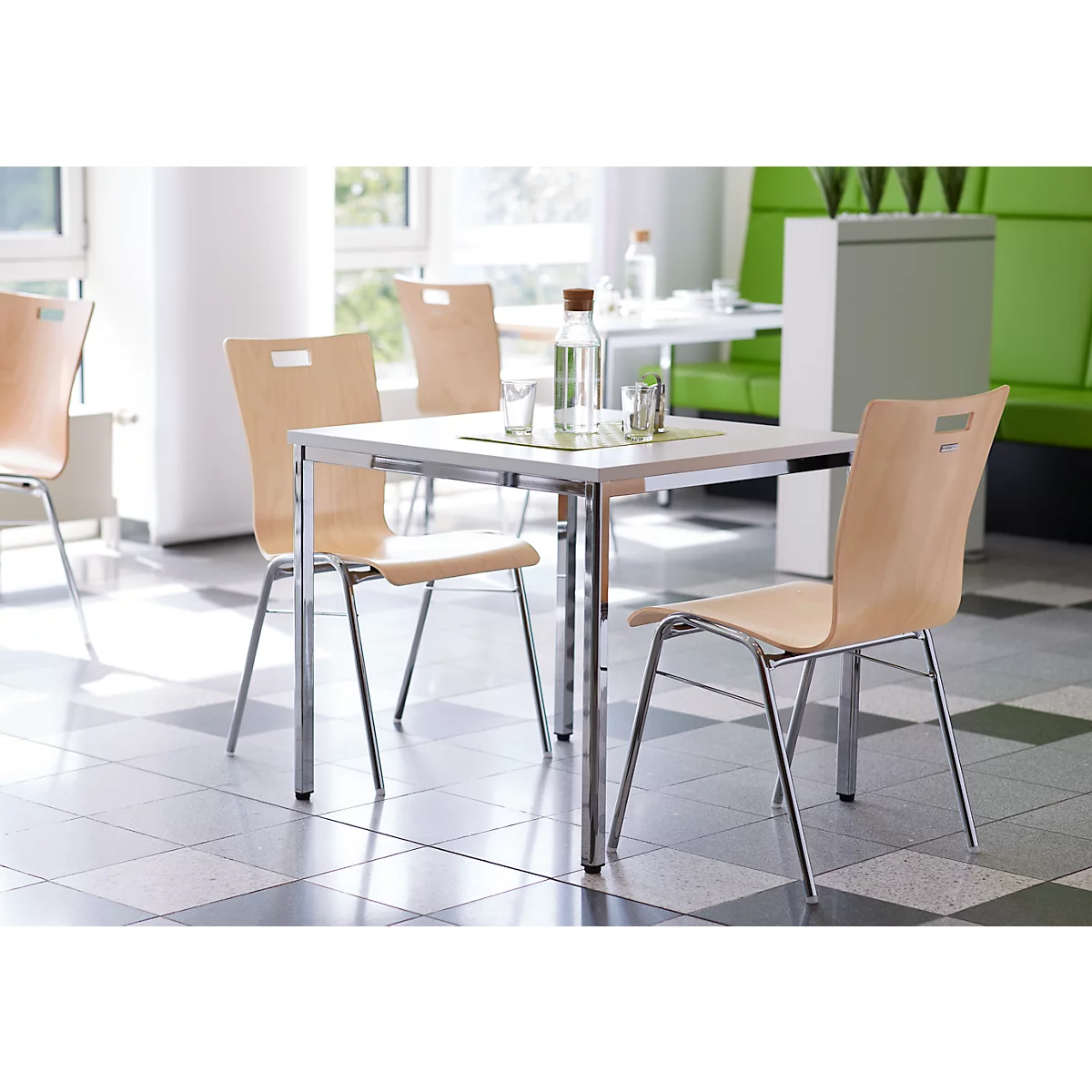 Schäfer Shop Select Stapelstuhl Natur, Stapelbar Bis 10 Stück, Desinfektionsmittelbeständig, Ohne Stoffpolster, B 430 X T 410 X H 450 Mm, Holz & Stahl 6 Schäfer Shop Select Stapelstuhl Natur, Stapelbar Bis 10 Stück, Desinfektionsmittelbeständig, Ohne Stoffpolster, B 430 X T 410 X H 450 Mm, Holz & Stahl – Bild 6