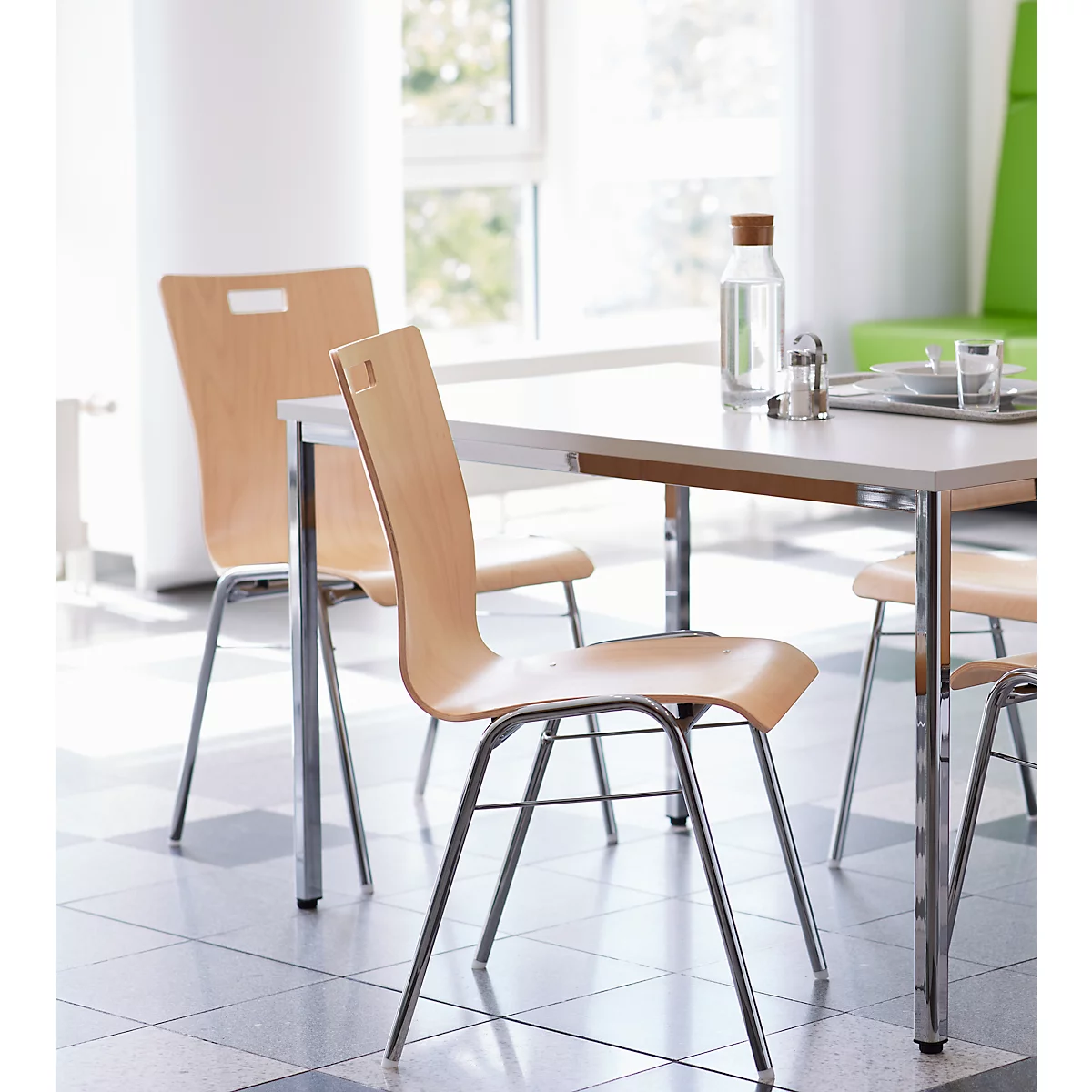 Schäfer Shop Select Stapelstuhl Natur, Stapelbar Bis 10 Stück, Desinfektionsmittelbeständig, Ohne Stoffpolster, B 430 X T 410 X H 450 Mm, Holz & Stahl 7 Schäfer Shop Select Stapelstuhl Natur, Stapelbar Bis 10 Stück, Desinfektionsmittelbeständig, Ohne Stoffpolster, B 430 X T 410 X H 450 Mm, Holz & Stahl – Bild 7