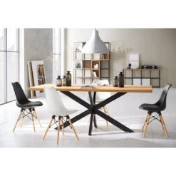 Schalenstuhl DOGEWOOD, Kunststoff, Mit Holzbeinen, Sitzkissen, 2Stk. Schwarz 12 Schalenstuhl DOGEWOOD, Kunststoff, Mit Holzbeinen, Sitzkissen, 2Stk. Schwarz -Berühmt Büromöbel Geschäft schalenstuhl dogewood kunststoff mit holzbeinen sitzkissen 2stk schwarz img SI 144851 F