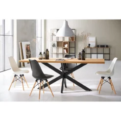 Schalenstuhl DOGEWOOD, Kunststoff, Mit Holzbeinen, Sitzkissen, 2Stk. Schwarz 13 Schalenstuhl DOGEWOOD, Kunststoff, Mit Holzbeinen, Sitzkissen, 2Stk. Schwarz -Berühmt Büromöbel Geschäft schalenstuhl dogewood kunststoff mit holzbeinen sitzkissen 2stk schwarz img SI 144851 G