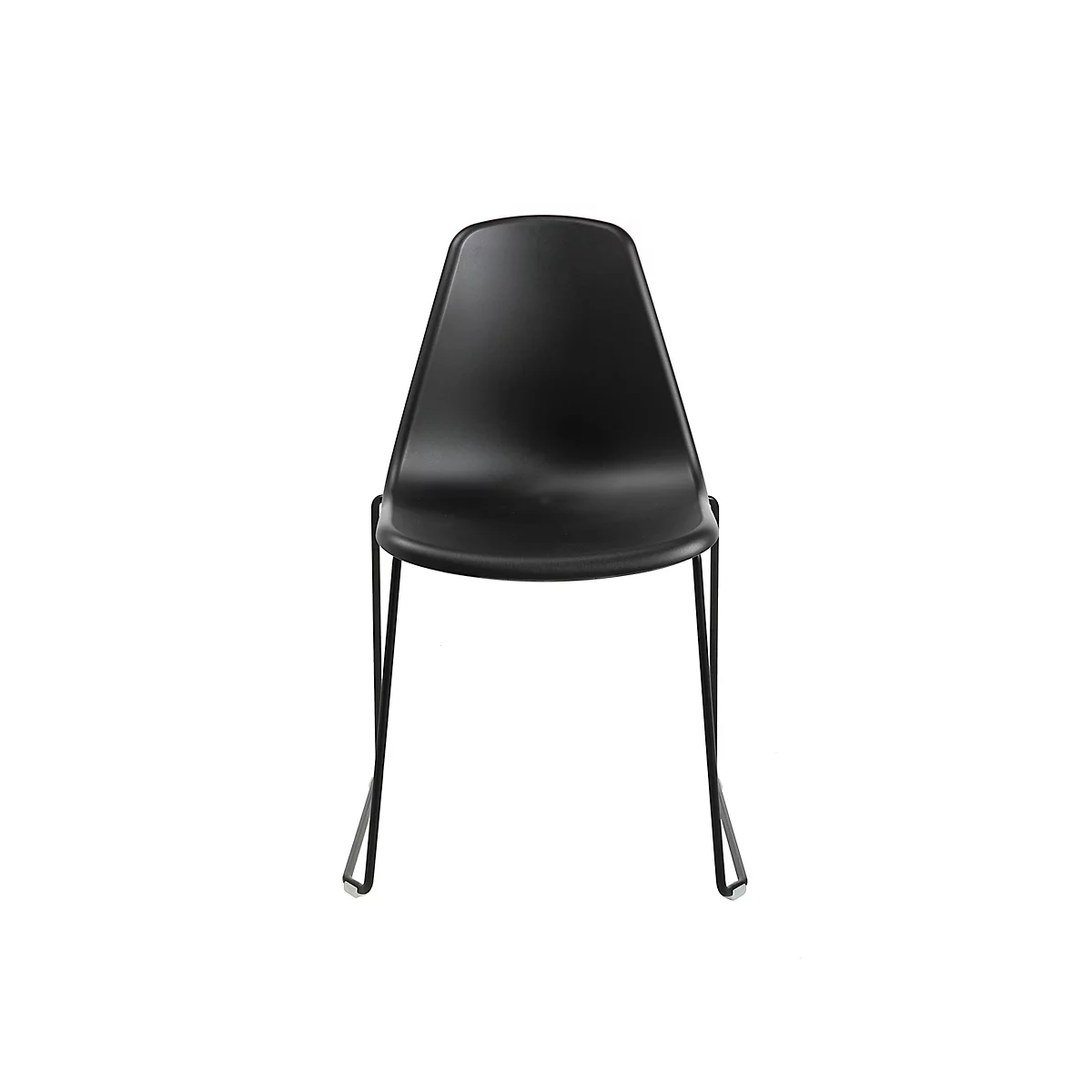 Schalenstuhl Topstar T2020, Kufengestell, Ergonomische Sitzschale, Stapelbar Bis 4 Stück, Sitzhöhe 450 Mm, 2er-Set, Ohne Armlehnen, Schwarz/schwarz 1 Schalenstuhl Topstar T2020, Kufengestell, Ergonomische Sitzschale, Stapelbar Bis 4 Stück, Sitzhöhe 450 Mm, 2er-Set, Ohne Armlehnen, Schwarz/schwarz