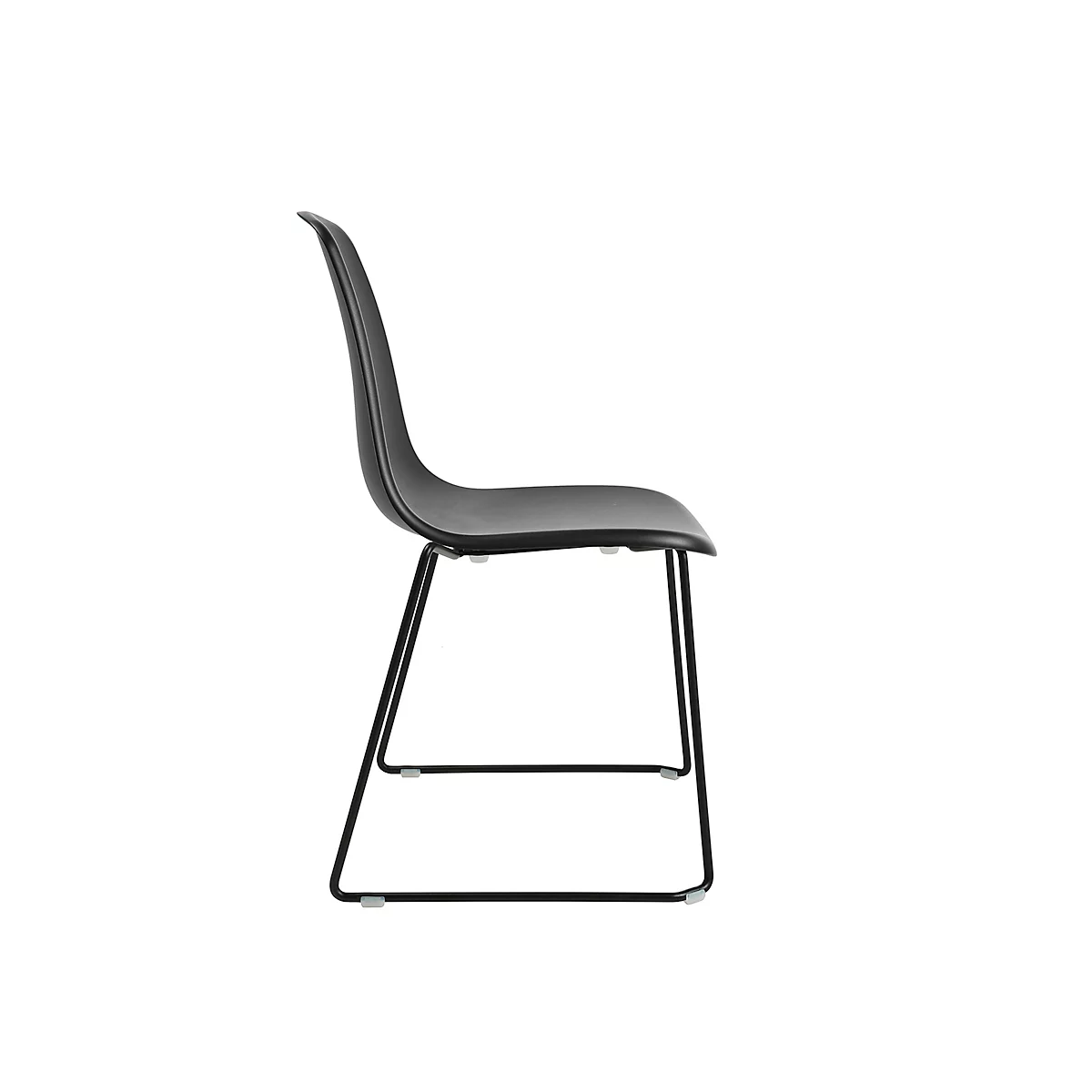 Schalenstuhl Topstar T2020, Kufengestell, Ergonomische Sitzschale, Stapelbar Bis 4 Stück, Sitzhöhe 450 Mm, 2er-Set, Ohne Armlehnen, Schwarz/schwarz 5 Schalenstuhl Topstar T2020, Kufengestell, Ergonomische Sitzschale, Stapelbar Bis 4 Stück, Sitzhöhe 450 Mm, 2er-Set, Ohne Armlehnen, Schwarz/schwarz – Bild 5