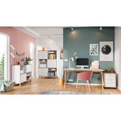 Schiebetürenregal Helsinki, Ideal Für Das Homeoffice, Aus Holz, 2 Türen, 4 Fächer Mit Je 1 Boden, Füße, B 1200 X T 400 X H 920 Mm, Weiß/Eiche-Navarra 7 Schiebetürenregal Helsinki, Ideal Für Das Homeoffice, Aus Holz, 2 Türen, 4 Fächer Mit Je 1 Boden, Füße, B 1200 X T 400 X H 920 Mm, Weiß/Eiche-Navarra -Berühmt Büromöbel Geschäft schiebetuerenregal helsinki ideal fuer das homeoffice aus holz 2 tueren 4 faecher mit je 1 boden fuesse b 1200 x t 400 x h 920 mm weiss eiche navarra img SI 113642 D