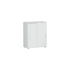 Schiebetürenschrank Alicante, 3 Ordnerhöhen, B 800 X T 400 X H 1104 Mm, Lichtgrau